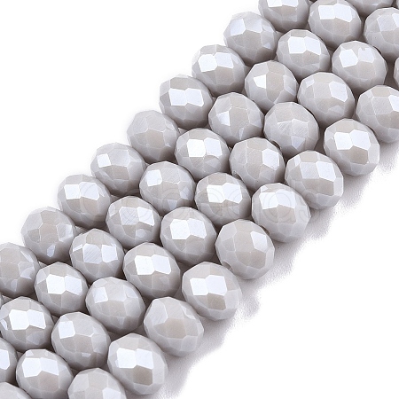 Electroplate Glass Beads Strands EGLA-A044-P8mm-A19-1
