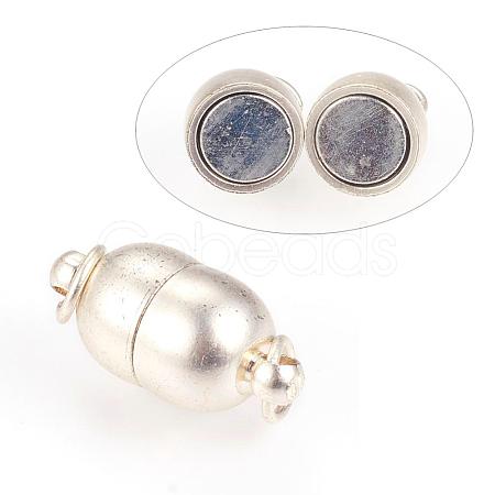 Brass Magnetic Clasps with Loops KK-K176-09S-1