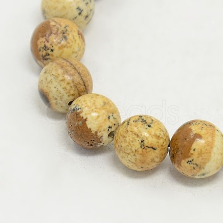 Picture Jasper Round Beads Strands X-G-GSR8mmC016-1