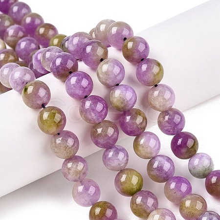 Dyed Natural White Jade Beads Strands G-T138-10mm-210-10-1