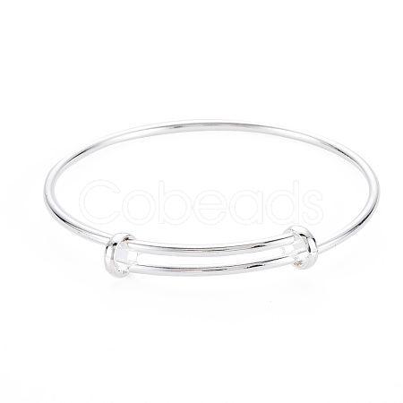 Electrophoresis Iron Expandable Bangle Making BJEW-S146-01-1