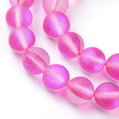 Synthetic Moonstone Beads Strands X-G-R375-6mm-A01-1