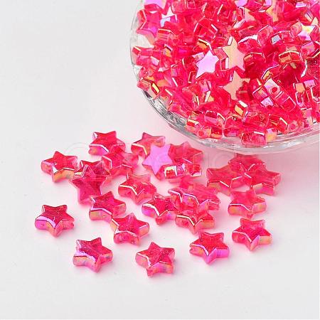 Eco-Friendly Transparent Acrylic Beads PL556-7-1