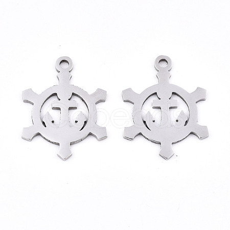 Non-Tarnish 201 Stainless Steel Pendants STAS-S081-035-1