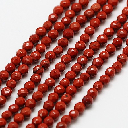 Natural Red Jasper Bead Strands X-G-A129-3mm-23-1