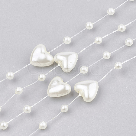 ABS Plastic Imitation Pearl Beaded Trim Garland Strand AJEW-S071-02C-1