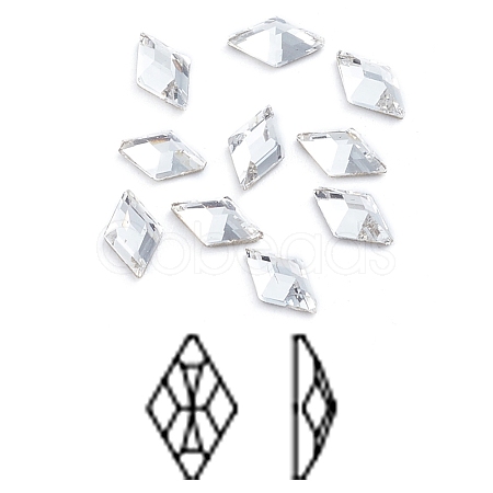 Glass Rhinestone Cabochons RGLA-L025-E03-001-1