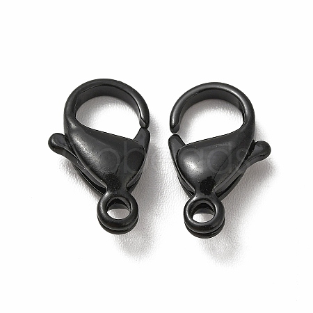 Spray Painted 304 Stainless Steel Lobster Claw Clasps STAS-R120-01F-02-1