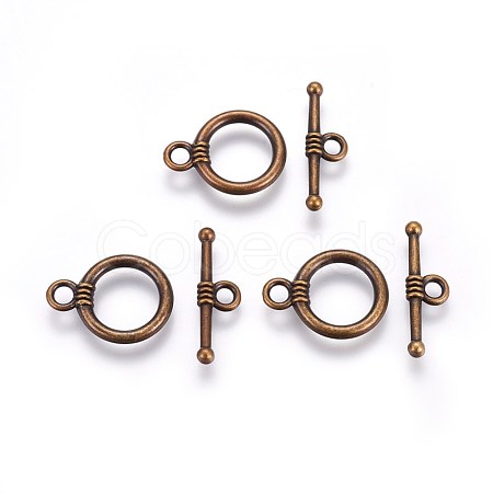 CCB Plastic Ring Toggle Clasps CCB-J027-77AB-1