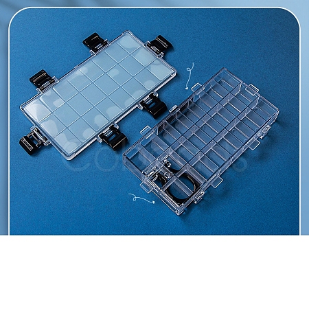 Rectangle Plastic Watercolor Paints Tins Box PW-WGBD751-01-1