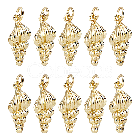 10Pcs Brass Pendants KK-HY0004-09-1