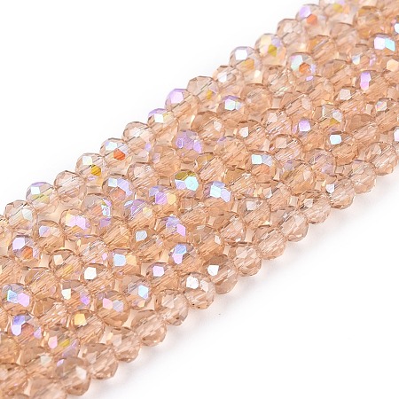 Electroplate Glass Beads Strands EGLA-A044-T1mm-L20-1
