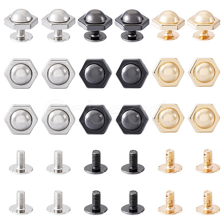 18 Sets 3 Colors Iron Screws FIND-TA0006-28A-1