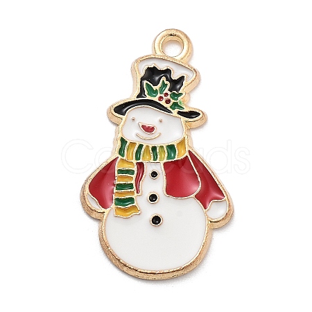 Christmas Theme Alloy Enamel Pendants X-ENAM-D060-04B-1