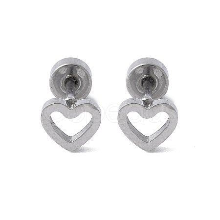 304 Stainless Steel Stud Earrings for Women EJEW-E603-05E-P-1