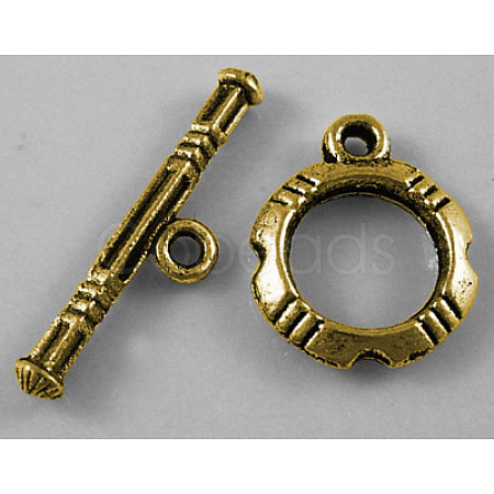 Tibetan Style Alloy Toggle Clasps X-GLF0322Y-NF-1