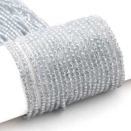 Transparent Electroplate Glass Beads Strands GLAA-H021-01A-PL03-1