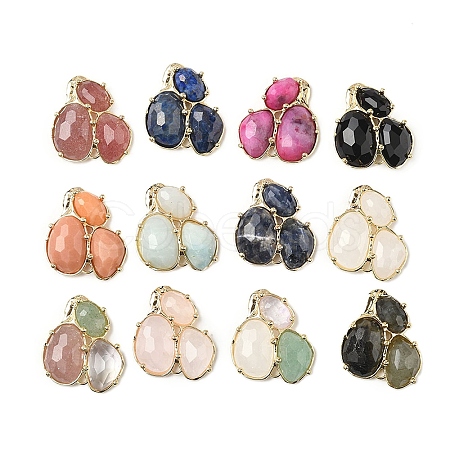 Natural Mixed Stone Links connectors G-E526-28-01-1