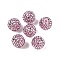 Transparent Resin Rhinestone Graduated Beads, with Acrylic Round Beads Inside, Pearl Pink, 20mm, Hole: 2~2.5mm