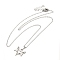 Non-Tarnish 306 Stainless Steel Pendant Necklace for Women, Fox, 17.72 inch(45cm), pendants: 16x16mm.