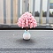 Mini Plastic Tree Ornament, Resin Base for Car Interior Decorations, Pink, 70mm