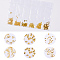 Brass Cabochons, Nail Art Decoration Accessories, Triangle & Star & Square & Moon, Golden, 4.5x5x0.5mm, 2.5x1.5x0.5mm, 2x2x0.4mm, 3x2.5x0.2mm, 4.5x3x0.5mm, 4.5x4.5x0.2mm, 360pcs/bag