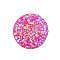 Resin Cabochons, Imitation Druzy Agate, Flat Round, AB Color Plated, Magenta, 12x3~4.5mm