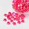 Eco-Friendly Transparent Acrylic Beads, Star, Rose, AB Color, about 10mm in diameter, 4mm thick, hole:1.5mm. about 2140pcs/500g