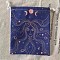 Tarot Card Storage Bag, Cloth Tarot Drawstring Bags, Rectangle with Woman Pattern, Dark Blue, 18x13cm