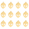 Unicraftale 12Pcs 201 Stainless Steel Laser Cut Pendants, ET, Golden, 15x10x1mm, Hole: 1.5mm