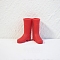 Resin Rain Boots Model, Micro Landscape Dollhouse Accessories, Pretending Prop Decorations, Red, 34x27x9mm, Inner Diameter: 13mm