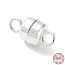 925 Sterling Silver Magnetic Clasps, Column, Silver, 10.5x5x5mm, Hole: 1.8mm