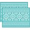 Self-Adhesive Silk Screen Printing Stencil, for Painting on Wood, DIY Decoration T-Shirt Fabric, Turquoise, Tribal Theme Pattern, 195x140mm