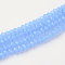 Imitation Jade Glass Beads Strands, Faceted, Rondelle, Cornflower Blue, 3x2mm, Hole: 0.5mm, about 160~165pcs/strand, 15.35 inch~15.75 inch(39~40cm)