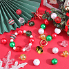 50Pcs 10 Styles Christmas Theme Plastic & Acrylic Round Beads DIY Jewelry Making Finding Kit SACR-SC0001-37-4