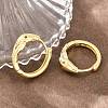 Brass Micro Pave Cubic Zirconia Hoop Earrings KK-CBAD104-04G-F-3