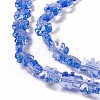 Transparent Electroplate Glass Beads Strands GLAA-C023-03D-4