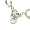 Rack Plating Brass Flat Round Link Bracelet Making with Tray BJEW-A010-03B-P-2