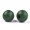 Painted Natural Wood Beads WOOD-S049-05D-2