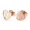 Ion Plating(IP) 304 Stainless Steel Stud Earring Findings STAS-I183-06A-RG-2