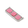 Brass Micro Pave Clear Cubic Zirconia Connector Charms CU-CBA30E8-01P-A-3