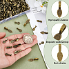250Pcs 5 Styles Tibetan Style Glue-on Flat Pad Bails TIBEP-GA0001-04A-3