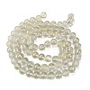 Frosted Transparent Glass Bead Strands GLAA-P065-10mm-01-5