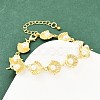 Brass Link Chain Bracelets for Women BJEW-A090-07B-G-1
