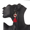 Glass Seed Braided Hexagon Dangle Earrings EJEW-MZ00052-01-3