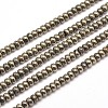 Rondelle Natural Pyrite Beads Strands G-I126-12-4x3mm-1