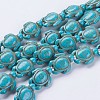 Synthetic Turquoise Beads Strands G-E456-35A-15x18mm-1