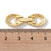 Rack Plating Brass Micro Pave Clear Cubic Zirconia Fold Over Clasps KK-NH0002-03A-G-3