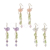 Synthetic Moonstone Dangle Earrings EJEW-JE06937-2