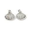 Brass Micro Pave Clear Cubic Zirconia Pendants KK-G557-30P-1